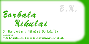 borbala mikulai business card